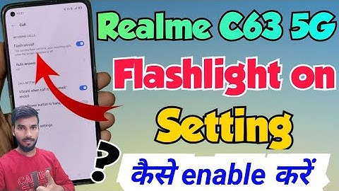 Realme C63 5G me Flashlight setting kaise enable kare| How to on flashlight setting in realme c63 5g