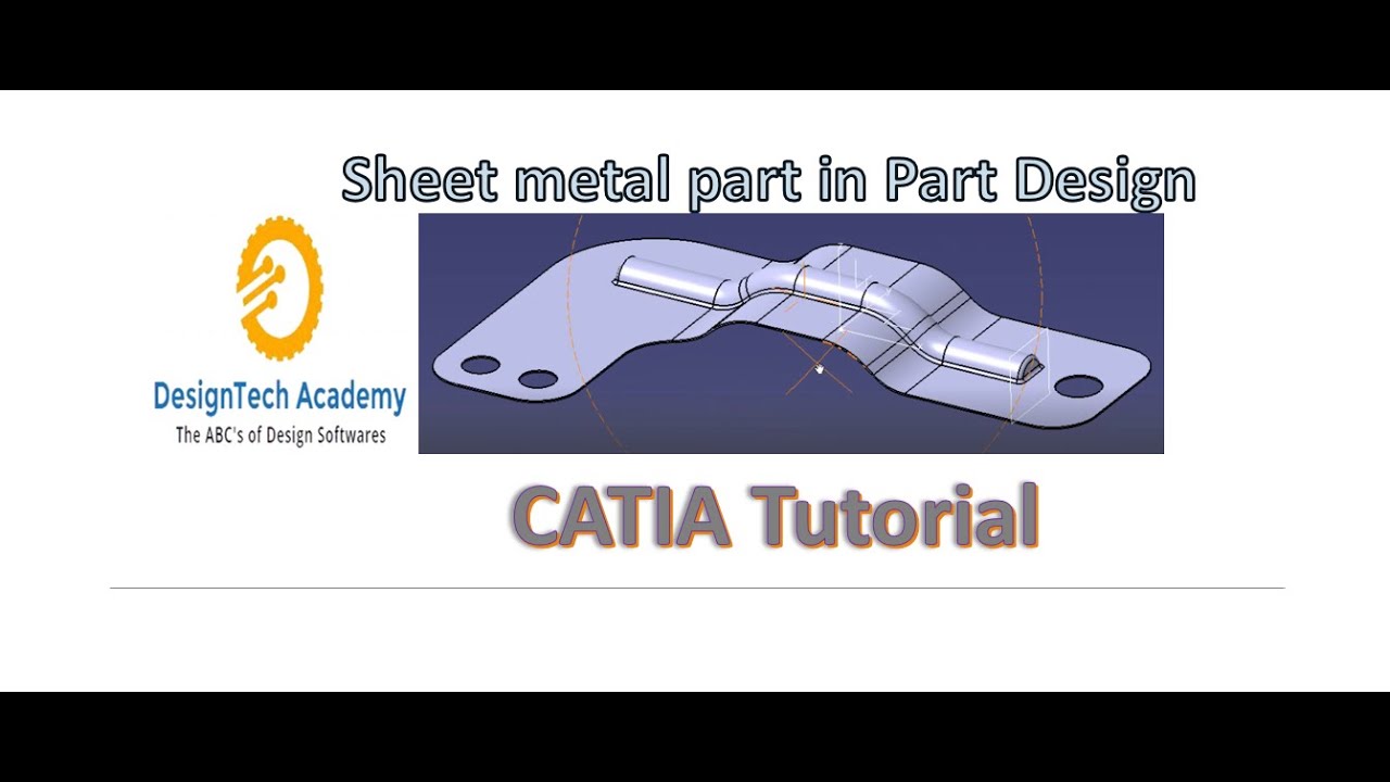 Sheet metal Part in Part Design (Boolean Method) in CATIA - YouTube