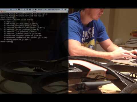 AR Drone 2.0 Node.js Helloworld Takeoff