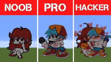 Pixel Art NOOB vs PRO vs HACKER Friday Night Funkin in Minecraft