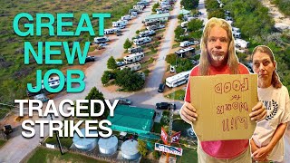 We get a great job managing a RV Park, when Tragedy Struck Twice!