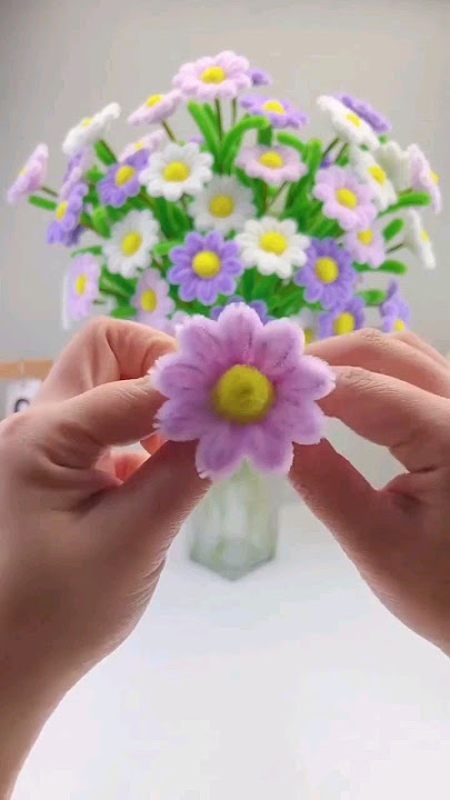PART 21 Tutorial membuat bunga hias cantik dan mudah kawat bulu #bungahias #kerajinanbunga #handmade