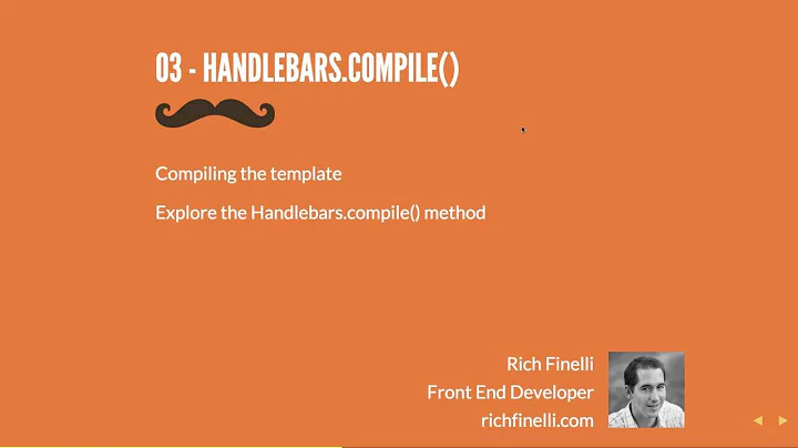 03 Handlebars Training: Handlebars.compile()