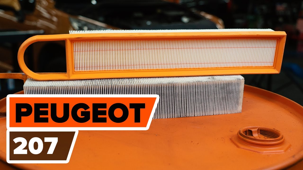 How to change air filter on PEUGEOT 207 [TUTORIAL AUTODOC] YouTube
