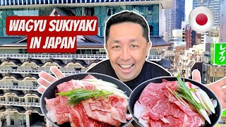 CHEAP WAGYU in Dotonbori, Osaka! 🇯🇵 A5 WAGYU Sukiyaki for $6 with Unlimited Rice!
