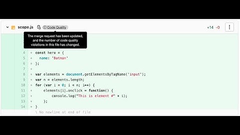 Speed Run: Code Quality notices in MR Diffs