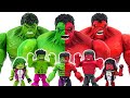 Hulk and Red Hulk combine to transform into Compound Hulk! Defeat Thanos! | DuDuPopTOY