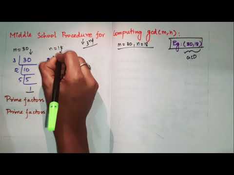 Middle School Procedure for Computing GCD!