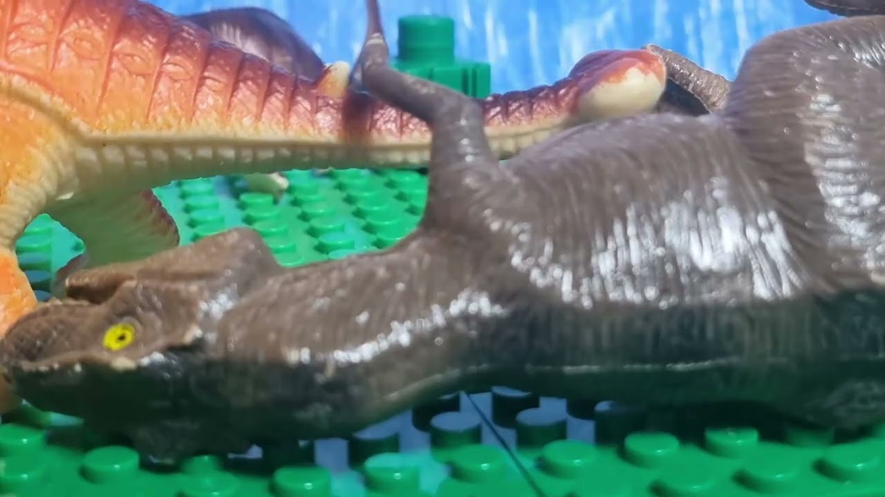 공룡 스톱모션 (기가노토사우루스 vs 안킬로사우루스 티라노사우루스 vs 트리케라톱스)
