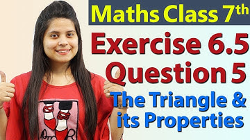 Q 5, Ex 6.5 - The Triangle and its Properties - Chapter 6 - Maths Class 7th - NCERT