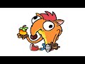 Crash eats a wumpa fruit for 36 seconds