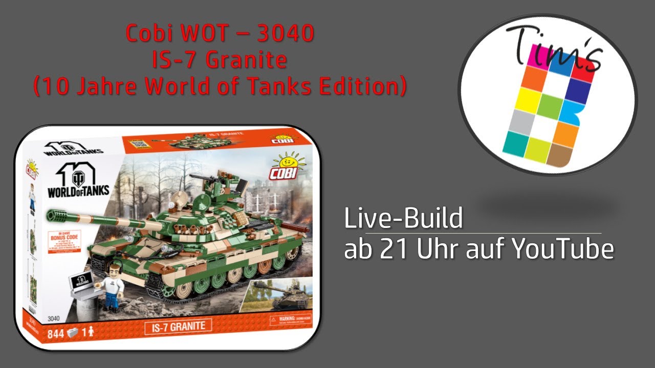 COBI 3040 10th Anniversary World Of Tanks Granite Camo IS-7
