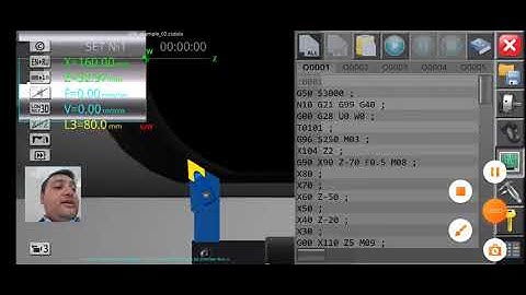G90 CYCLE STEP TURNING SIMULATION