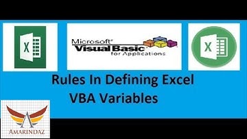 Rules in defining excel VBA variables
