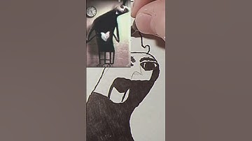 Drawing analog horror creatures to my wall pt 7 #analoghorror#art#draw#horror