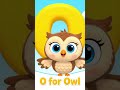 O for Owl | Alphabet Animals for Kids #shorts