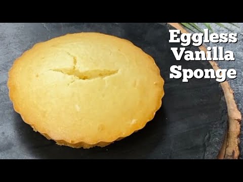 Eggless Vanilla Sponge Cake | Super Soft Vanilla Cake | Vanilla Cake Recipe | Flavourful Food