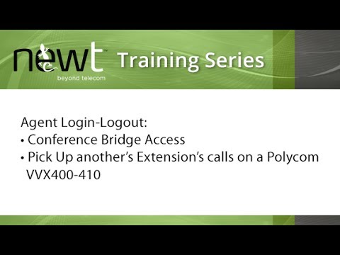 Agent Login Logout; Conf Bridge Access & Pick up another Ext.'s calls on a  Polycom VVX 400/410