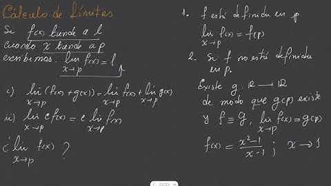Video 11 Cálculo de limites de funciones de una variable parte 1