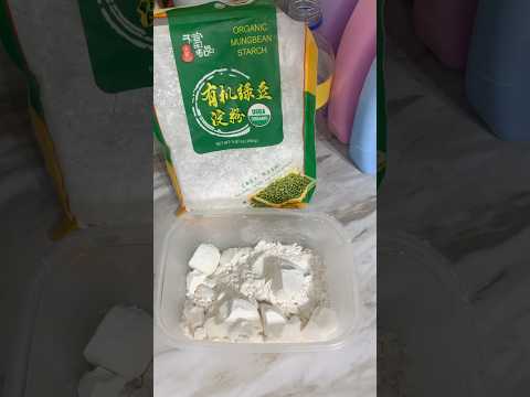 Crunchy Cornstarch Chunks ASMR Mungbean Starch Edition 