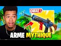 ARME MYTHIQUE CHALLENGE ! FAIRE TOP 1 avec l'ARME MYTHIQUE du CHAPITRE 3 FORTNITE ! (trooop cheaté)