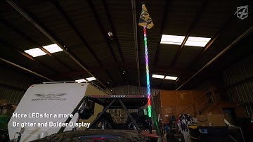 Spiral RGB LED Flag Pole Whip Light with Remote Control