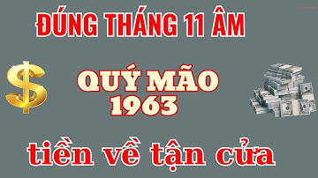 Quý Mão 1963: KỲ TÍCH VÀNG RƠI! Giàu SỐC ĐỘNG Tháng 11 Âm