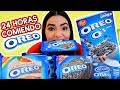 24 HORAS COMIENDO OREOS / PROBANDO OREOS RARAS - RETO de COMIDA 😱| Gabriela Isabel