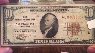 $10 1929 Federal Reserve Bank note