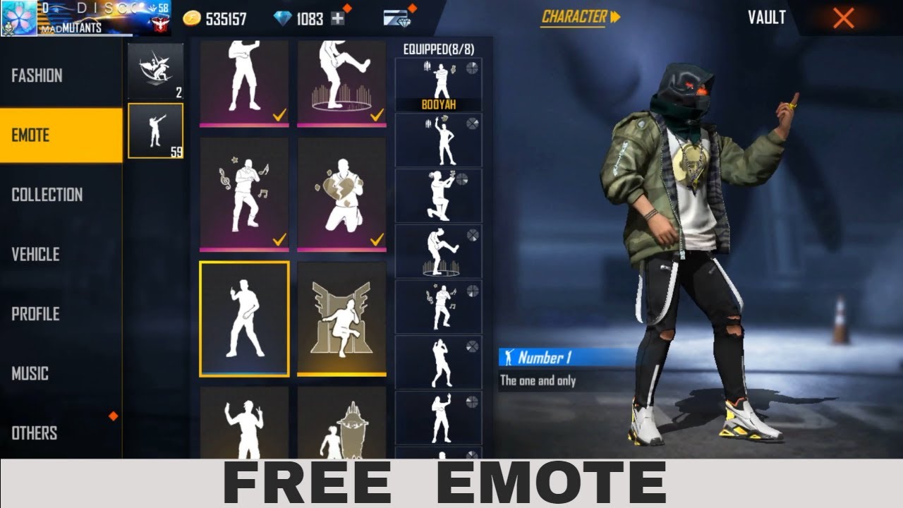 Free Number 1 Emote Top Up Free Fire Today - Discoplay