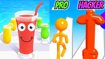 Juice run vs Tall man run !juice run all levels, juice run noob vs pro vs hacker(@howto)juice run 3d