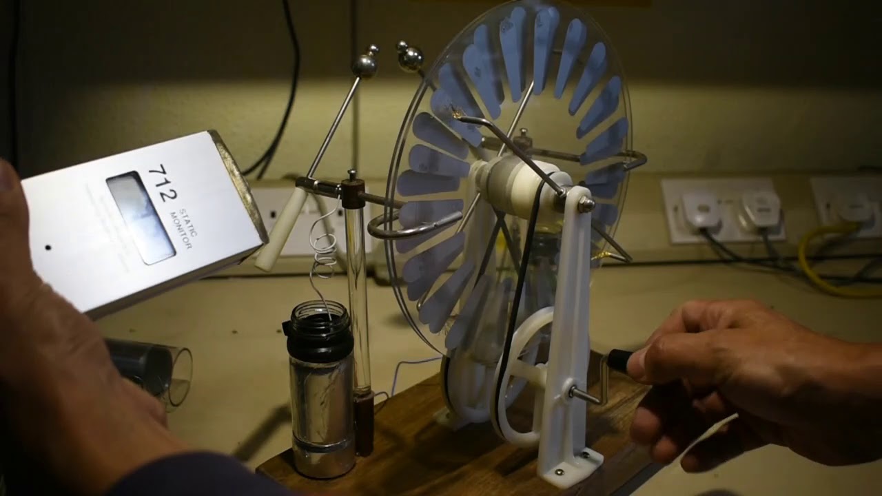 Wimshurst Electrostatic Generator Youtube