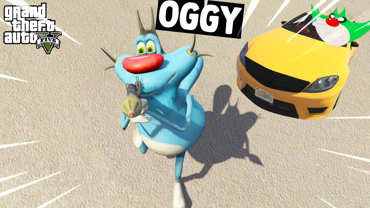 OGGY AND JACK IN RPG VS FLYING CAR CHALLENGE (GTA 5 Funny Moments)