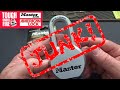 (1285) Master Lock 930XKADLH RAKED Open! (JUNK!)