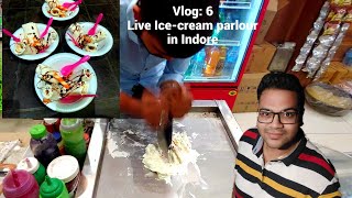 Live Ice cream in Indore Food land ice cream parlour Chayan baxi vlog