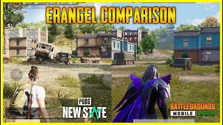 NEW STATE vs BGMI ERANGEL MAP COMPARISON IN DETAIL | HOT LOCATION - ERANGEL 2.0 vs ERANGEL 2051 😍👀💥