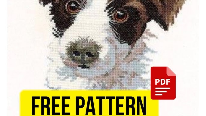 🐶 *Dog portrait* – Free Cross Stitch Pattern Printable Large PDF - YouTube dog-portrait-free-cross-stitch-pattern-printable-large-pdf-youtube