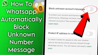 How To Block Unknown Numbers On Whatsapp Automatically