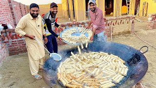 500 Crispy Rolls & Mini Samosa Frying in Big Karahi | Iftar Special by Mukkram Saleem