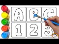 ABC 123 learning | draw alphabets and numbers and shapes for kids and toddlers | Kids Song |Mimakidz