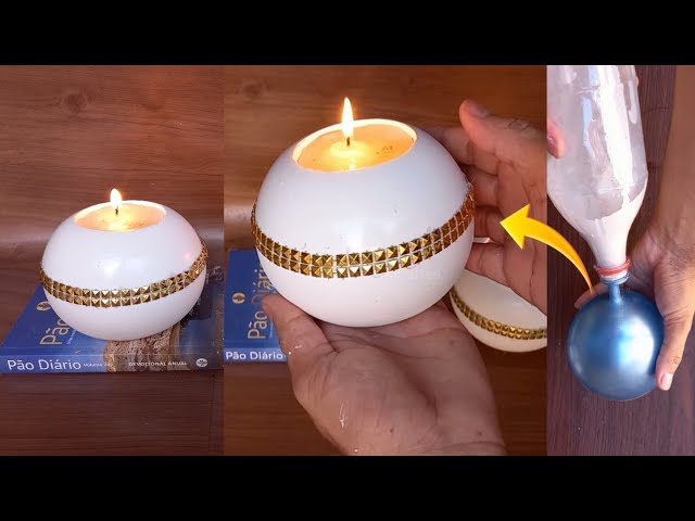 Cómo hacer porta velas de yeso. Plaster candle holders. 