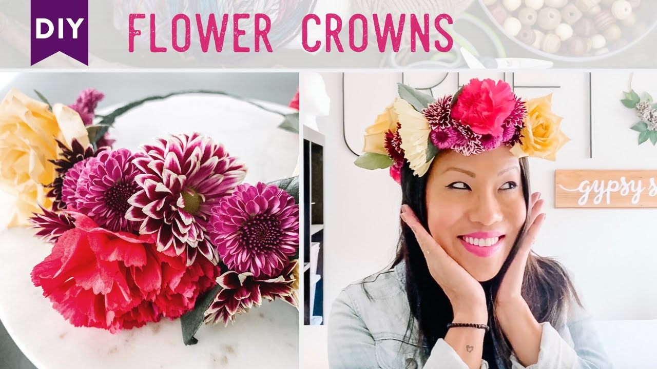 How to Make a Flower Crowns Quick and Easy DIY Tutorial YouTube