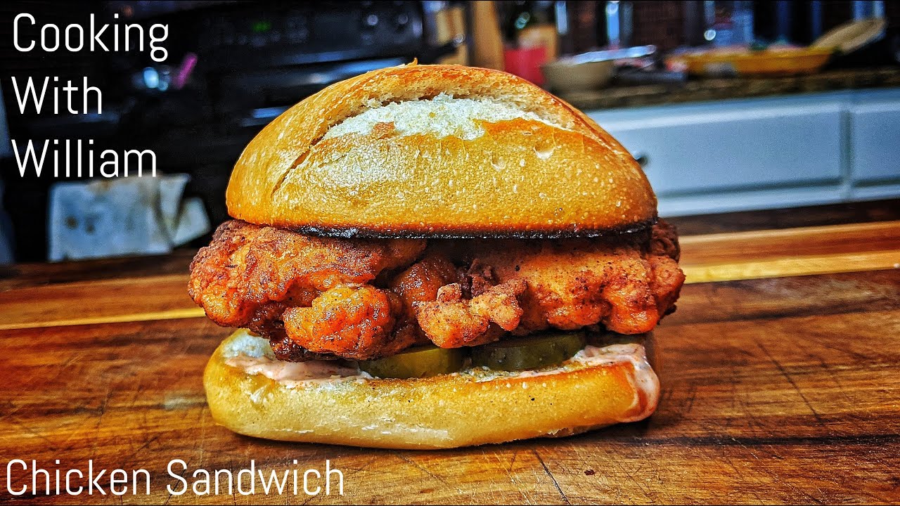William Riley Chicken Cooking with William: Chicken Sandwich (Popeyes and Chick-Fil-A) - YouTube