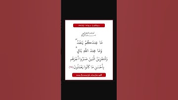 سورة النحل - سورة 16 - اية (96)