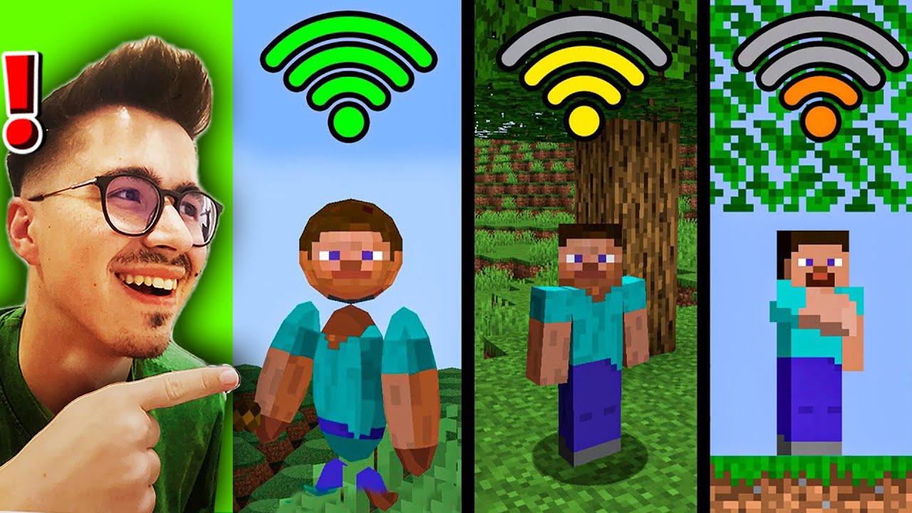 Minecraft cu Semnal De Wi-Fi Diferit...*PREA AMUZANT*