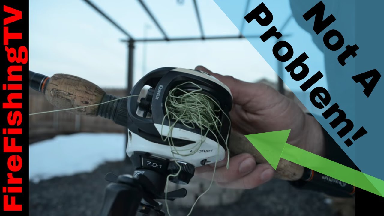 EASY How to get a backlash (birdnest) out of a baitcaster in 5