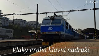 Vlaky Praha hlavní nádraží 31.3 2024