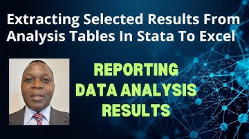 Extracting Results From Analysis Tables In Stata To Excel