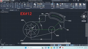 Autocad tutorial in hindi,autocad 2d sketch, 2d drawing for practice exercises |Ex-12|