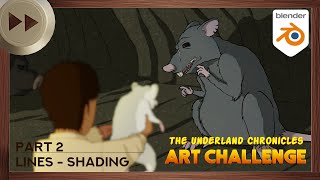 The Legendary Dad | PART 2 - Lines to Shading | Making a Comic Cinematic in Blender